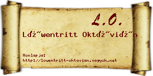 Löwentritt Oktávián névjegykártya